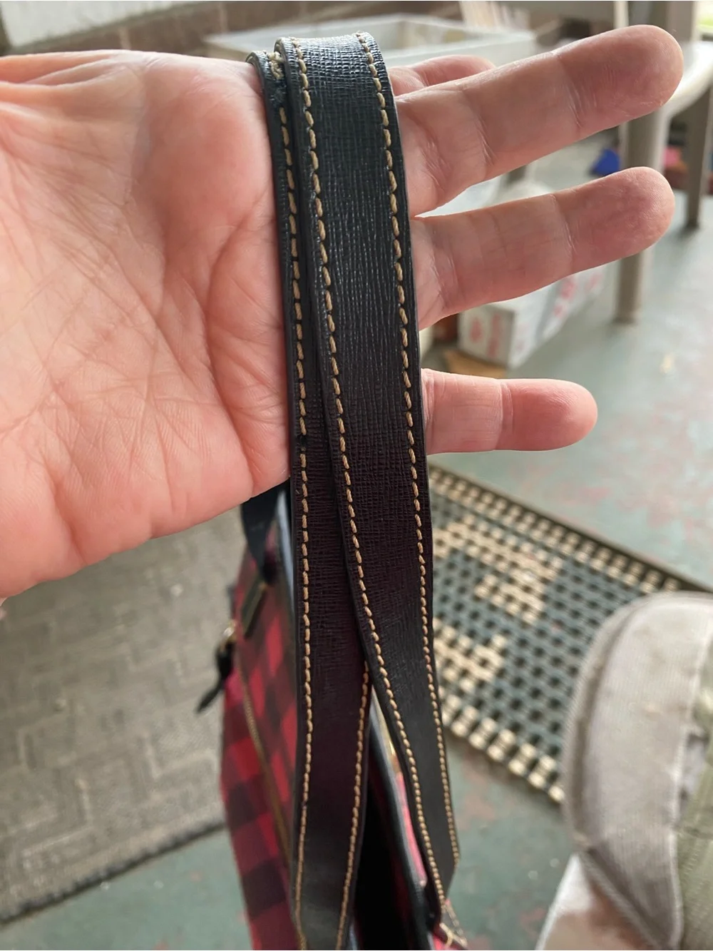 Dooney & Bourke Pink and Black Buffalo Check Tote with Matching Wallet